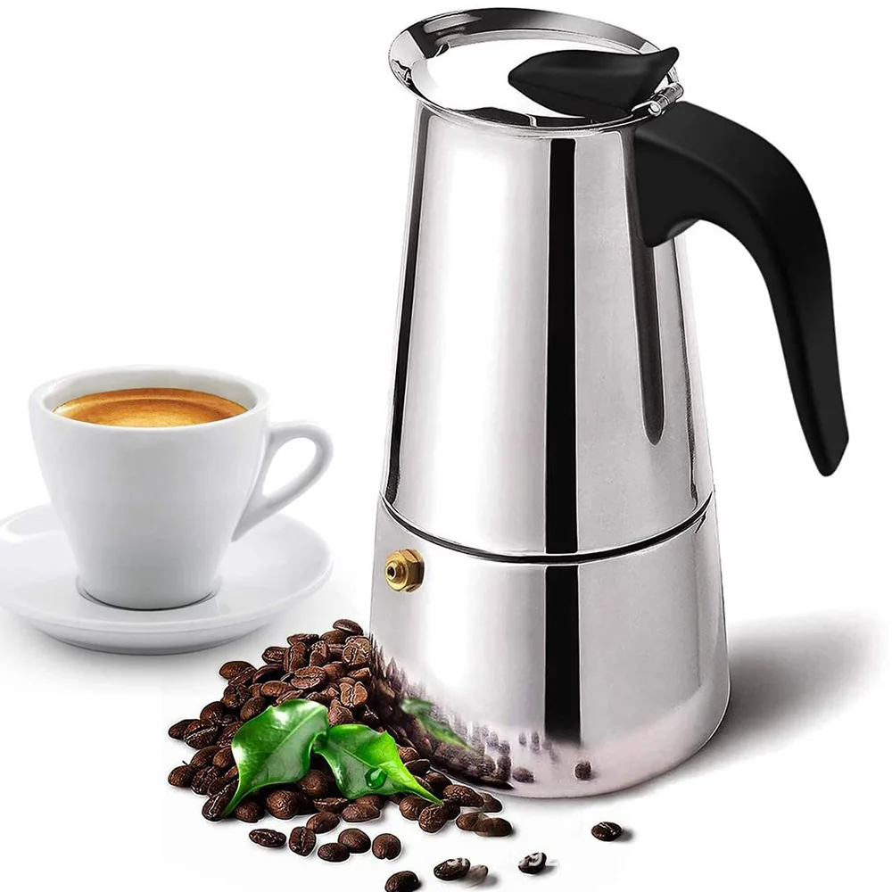 Moka Pot Stove - Premium Stainless Steel Moka Coffee Maker