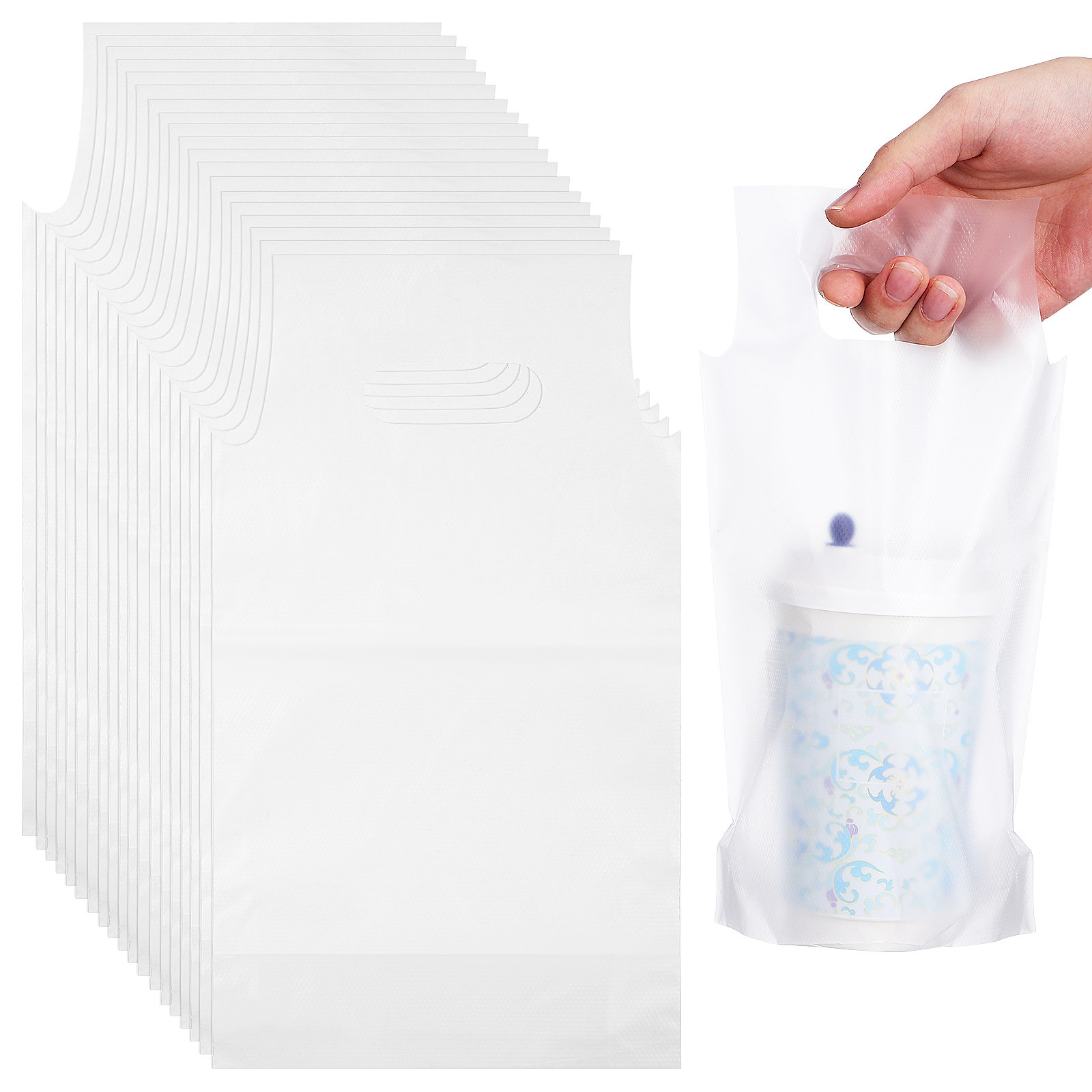 500Pcs Transparent Takeout Bev - đánh giá và giá Coffee Tea With Milk