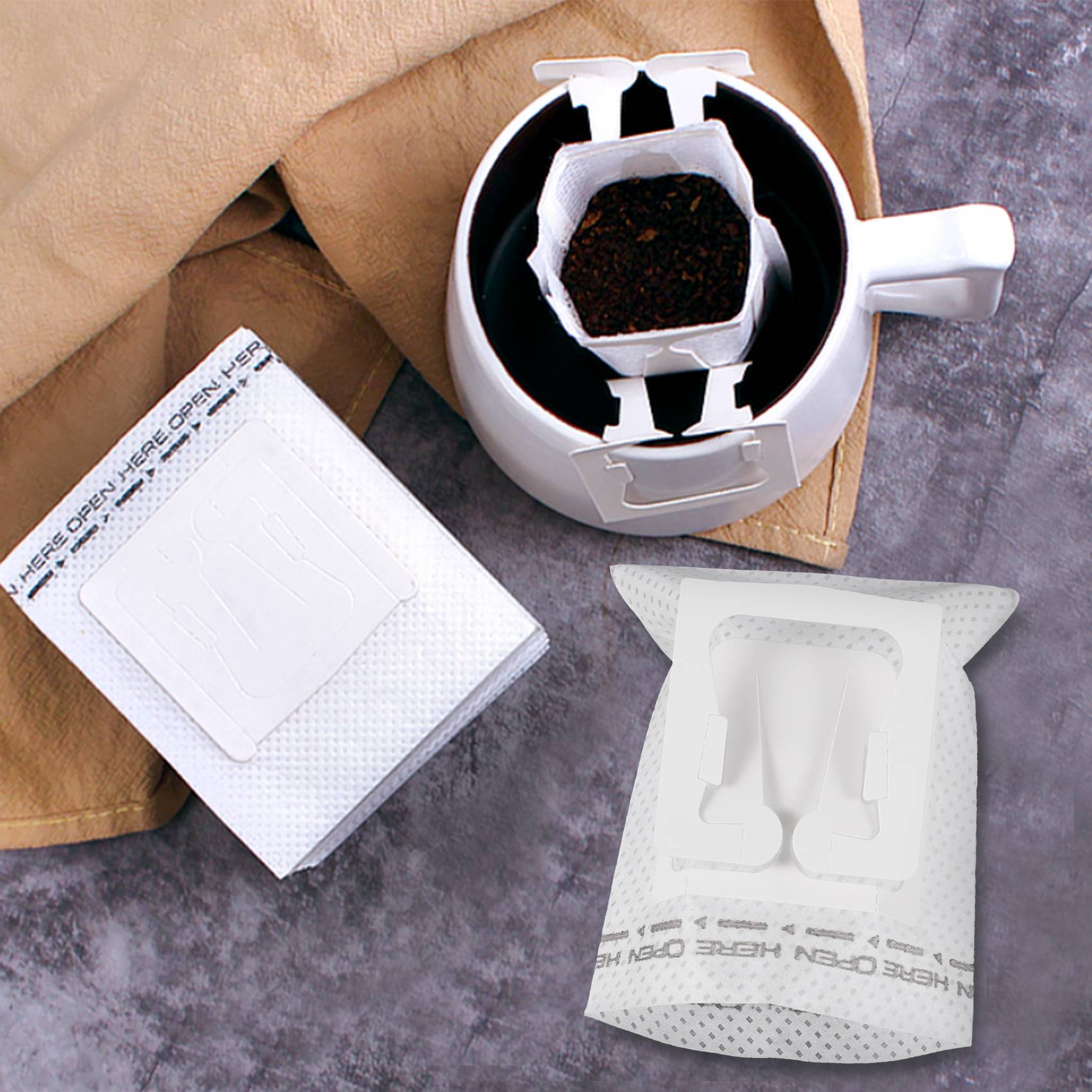 50Pcs / Pack Drip Coffee Filte - đánh giá và giá Coffee Tea & Espresso Appliances