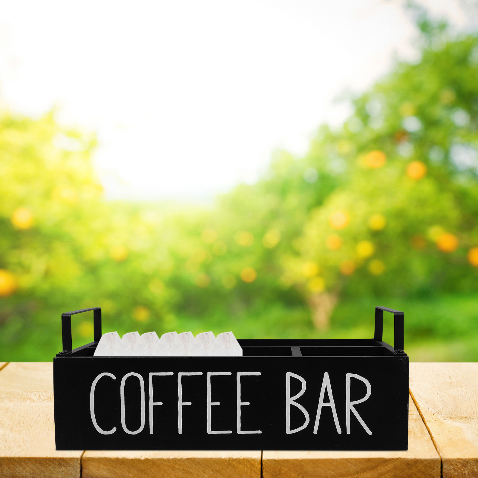 Wooden Tea Bag Organizer Multi - đánh giá và giá Coffee Tea Sugar