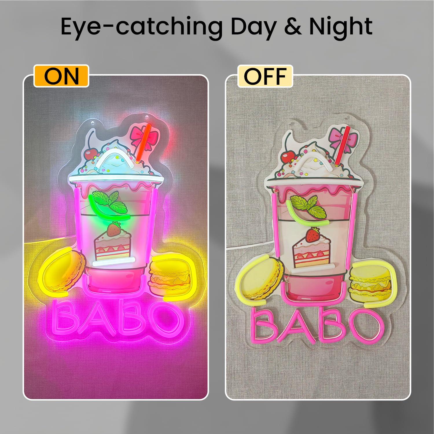 Boba Neon Sign Light Up Bubble - đánh giá và giá Coffee Tea & Espresso Appliances