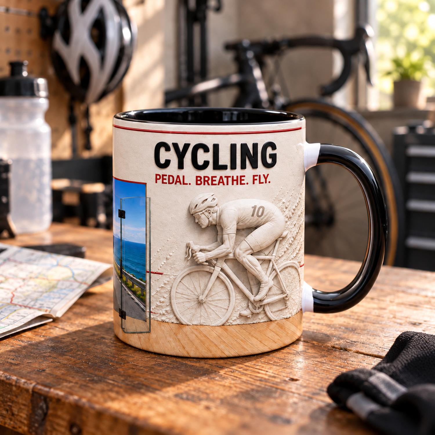 Custom Cycling Coffee Mug 11oz - đánh giá và giá Coffee Tea Name