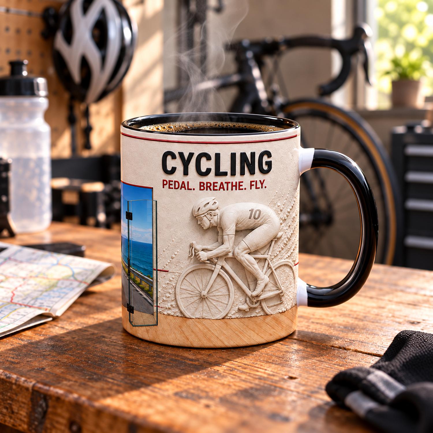Custom Cycling Coffee Mug 11oz - đánh giá và giá Coffee Tea Name